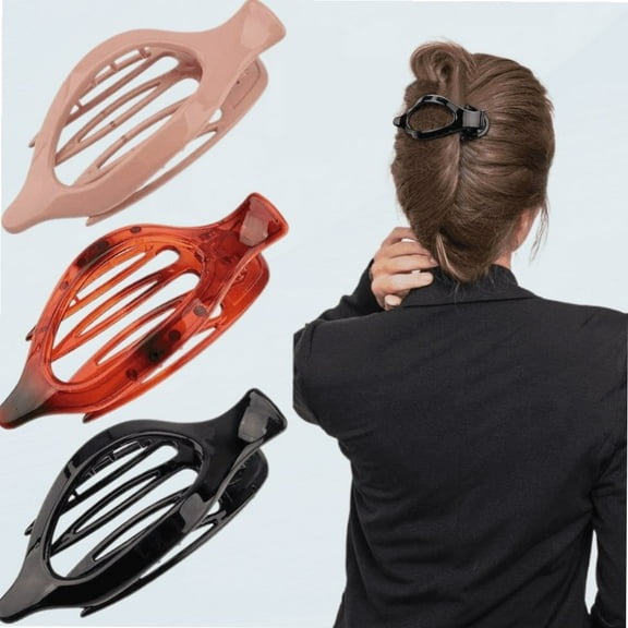 Alligator Hair Clips 3Pcs Hair Claw Clips 4.52'' Duck Billed Hair Clips Medium Hair Clips Flat Hair Clips Sectioning Hair Accessories Hair Clamps Barrettes Jaw Clips Gifts for Women