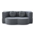 thumbnail image 5 of Jopath 76" Convertible Folding Sofa Bed with Pillows,2-in-1 Sleeper Sofa Floor & Futon Loveseat Couch Folding Mattress for Living Room,No Assembly Required,Grey, 5 of 12