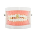 thumbnail image 2 of Unique Bargains 1 Pc Fake Grills Hip Hop Arrow-Shaped Teeth Grillz Gold Tone, 2 of 6