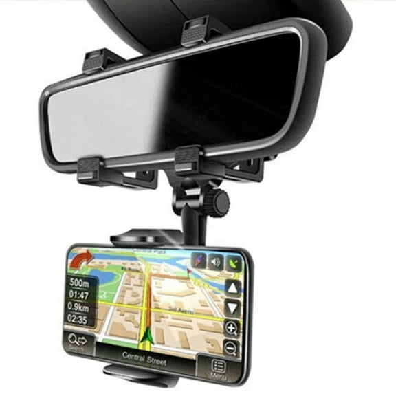 CAMOTUSE Universal 360 Rotation Car Rear View Mirror Mount Stand GPS Cell Phone Holder