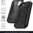 thumbnail image 3 of Dteck Case for iPhone 13 mini ,Shockproof Armor Rubber Rugged Heavy Duty Kickstand Tempered Glass Screen Protection Full Body Cover Camera Slide Protector Case,Black, 3 of 8