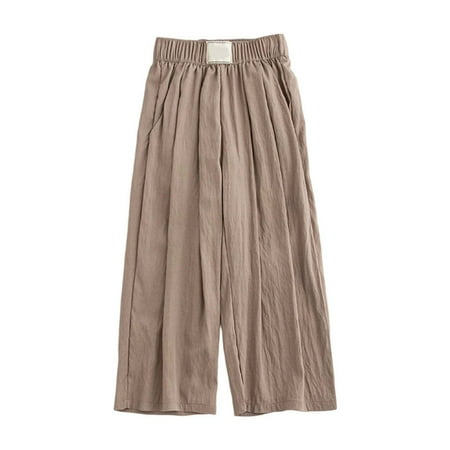 REDARER Girls Wide Leg Palazzo Pants Elastic Waist Lightweight Breathable Boho Summer Trousers for Toddlers & Kids 2-3 Years