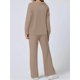 thumbnail image 5 of Conjuntos de Dos Piezas para Mujer, Cuello en V, Conjuntos Casuales A Juego, Ropa de Estar por Casa, Ropa de Otoño, Conjuntos de Viaje, Moda Marrón M, 5 of 6