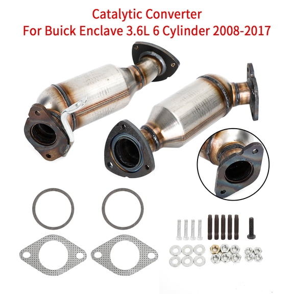 Front Driver & Passenger Catalytic Converter For 2007-2017 GMC Acadia 3.6L V6