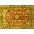 thumbnail image 1 of Ahgly Company Machine Washable Indoor Rectangle Medallion Yellow Traditional Area Rugs, 5' x 7', 1 of 4