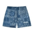 thumbnail image 4 of XINPING Men's Shorts Loose Fit Palm Tree Print Quick Dry Beach Swimming Shorts with Pockets Stretch Fabric Swimwear Bathing Suits, 4 of 4