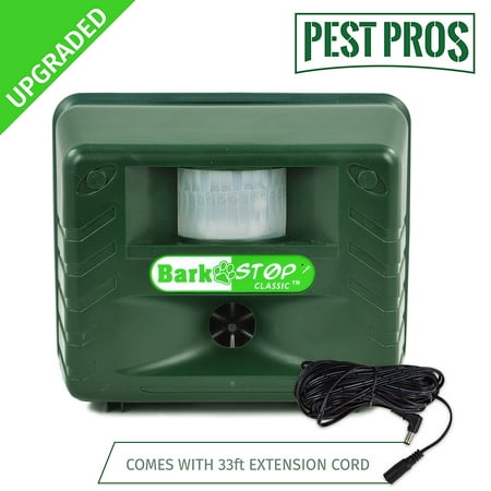 ALL new upgrade Bark Stop include ultrasonic animal repellent, Keep dog be quiet & less scared. Motion Sensor detect intruders and alarm from