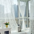 thumbnail image 1 of Kripyery 1 Slice Tulle Curtain Exquisite Romantic Decorative Polyester Bedroom Living Room Lace Jacquard Curtain Home Decoration for Cafe, 1 of 8