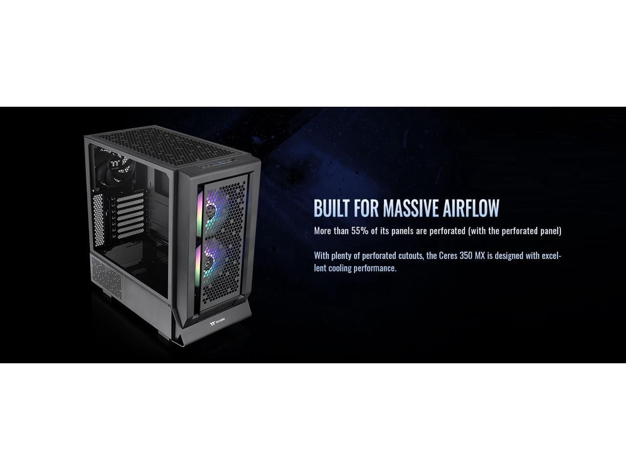Thermaltake Ceres 350 MX Mid Tower Chassis, Black CA-1Z3-00M1WN-00