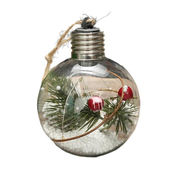 Christmas LED Bulb Luminous Festive Decorative Portable Xmas Tree Plastic Ball LED Light Bulb for Home