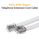 thumbnail image 5 of Cable de teléfono a Cable de extensión de teléfono Modular macho, Cable de teléfono con acopladores de línea de enchufe RJ11 estándar Adepaton 2035387-5, 5 of 9
