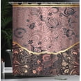 thumbnail image 3 of Ambesonne Eastern Shower Curtain, Oriental Abstract Floral, 69"Wx70"L, Pale Pink, 3 of 4