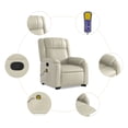 thumbnail image 5 of vidaXL Stand up Massage Recliner Chair Cream Faux Leather, 5 of 5