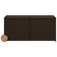 thumbnail image 2 of vidaXL Garden Storage Box with Wheels Brown 283L Poly Rattan, 2 of 5