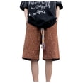 thumbnail image 4 of pstuiky Hombres bajos, Pantalones cortos casuales de cintura elástica de color sólido a la moda para hombre Pantalones cortos de golf, 4 of 4