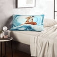 thumbnail image 6 of Fotbe dog surfing on surfboard Pattern Pillow Cases - Envelope Closure - Luxury, Extra Soft, Cooling Pillow Covers - Wrinkle, Fade, Stain Resistant-16"x24", 6 of 6