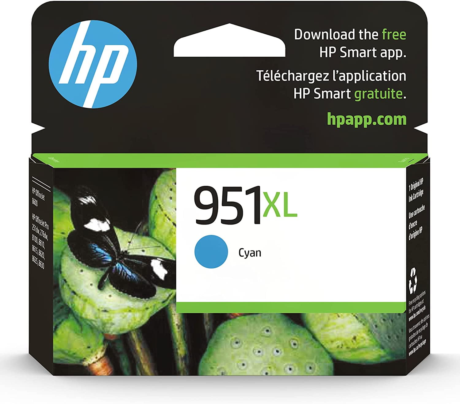 HP 951XL Ink Cartridge, Cyan (CN046AN 