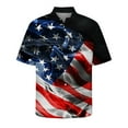 HangTaiLei 4th of July Shirts for Men USA Flag Printed Short Sleeve ...