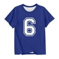 thumbnail image 4 of HVOBBTY T-shirt Décontracté à Manches Courtes Respirant pour Tout-Petits, T-shirt Imprimé Numérique Décontracté à Col Rond pour Hommes et Femmes T-shirt Décontracté Bleu Foncé, 140, 4 of 5