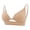 PH112_Khaki, variant on Front Closure Bras for Women Deep V Adjustable Strap Bralette Hollow Out Wireless Seamless Bralettes Comfy No Underwire Jelly Bra Khaki 34