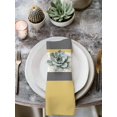 thumbnail image 2 of Yellow Morocco Cloth Napkins Set of 6 Reusable Dinner Napkins, Geometric Grey Stripes Modern Cocktail Napkin Washable Table Napkins for Wedding/Holiday Party/Baby Shower 20"x20", 2 of 7