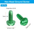 thumbnail image 2 of Unique Bargains 50 Pcs 10-32 x 1/2 Inch Self Tapping Ground Screw, Grounding Hex Flanged Head, 2 of 7