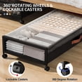 thumbnail image 3 of Contenedores de almacenamiento para debajo de la cama con ruedas Eastherry Black, paquete de 2, 3 of 6