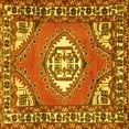 thumbnail image 1 of Ahgly Company Machine Washable Indoor Square Persian Yellow Traditional Area Rugs, 7' Square, 1 of 4