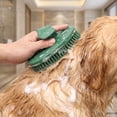thumbnail image 3 of Dog Bath Brush Scrubber, Silicone Rubber Pet Grooming Brush, Rubber Curry Brush for Dog Bathing, Green Dog Brush, 1 Pack, 3 of 4