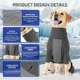 thumbnail image 2 of UOSIA Full Body Dog Winter Coat Warm Fleece Pullover Pajamas, Four Legs Dog Jacket, 2 of 7