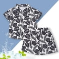 thumbnail image 2 of MEZZALL Boys Hawaii Outfit 2Pcs Set Summer Beach Button Down Shirt Tops + Shorts For Kids Clothes Sets Comfort Toddler Wear, 2 of 3
