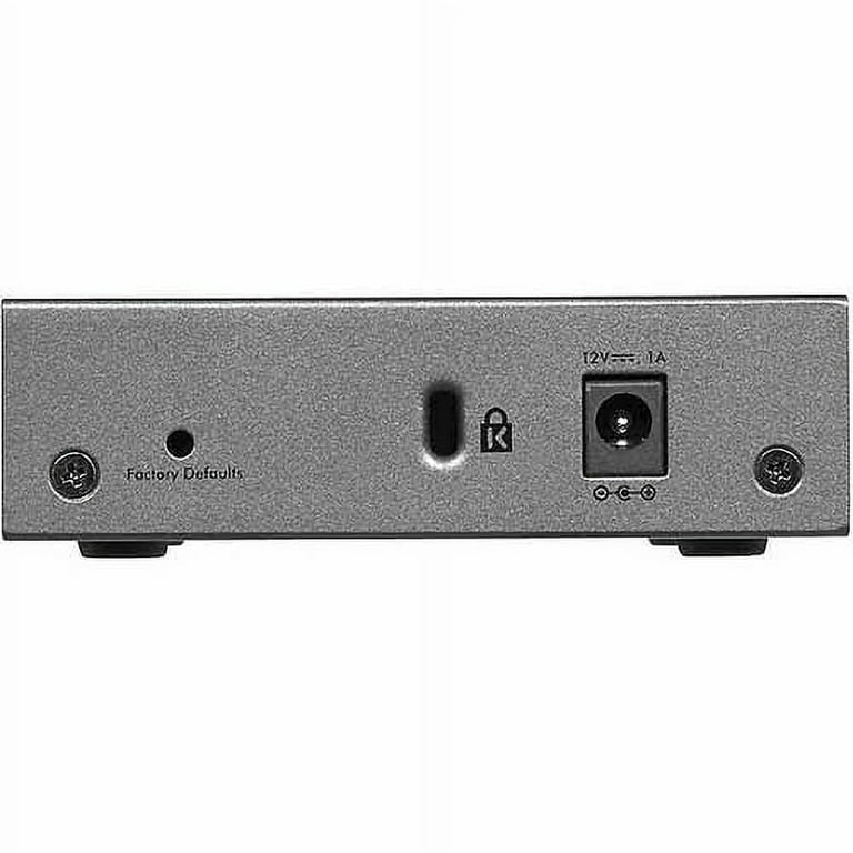 NETGEAR 5-Port Gigabit Ethernet Plus Switch (GS105Ev2) - Managed, Desktop  or Wall Mount, and Limited Lifetime Protection