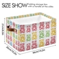 thumbnail image 4 of Yayeee Canvas Storage Basket with Handles for Shelves Fabric Bins Closet Organizer, Gummy Bear Pattern, 4 of 8