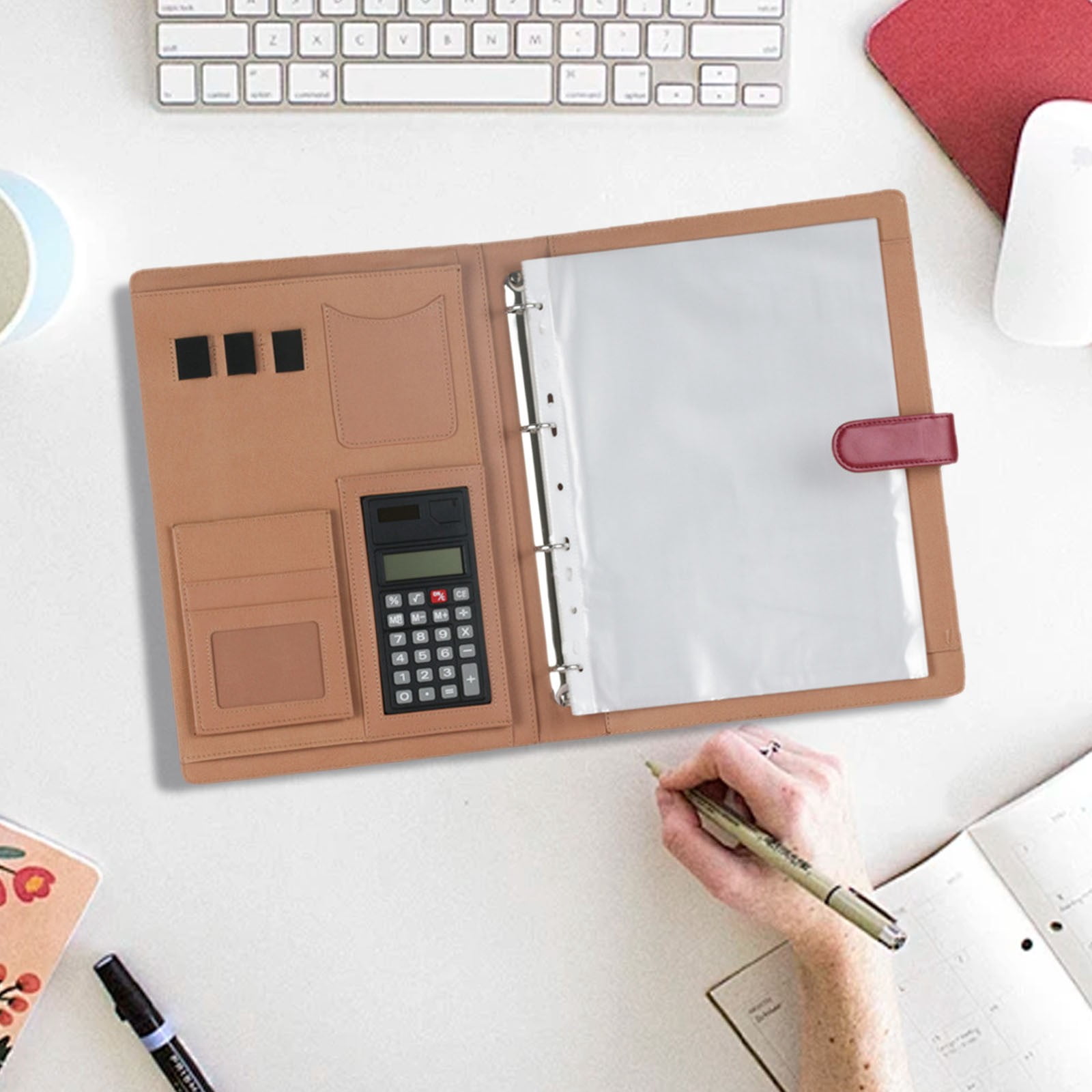 LYINGF Multifunctional Plastic Storage Clipboard with Integrated Calculator, A4 and Letter Size Clipboard Serves as a Document Holder for Business Meetings, Note Taking, and Office Organization