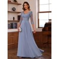 thumbnail image 3 of Vestido Loyeloy Lace Mother of the Bride con mangas 2025, talla 12, 3 of 7