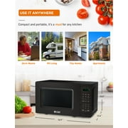 COMMERCIAL CHEF 0.7 cu. ft. Countertop Microwave Oven, Black