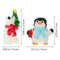 thumbnail image 2 of 20 piezas estatuas de osos pingüino en miniatura de Navidad, recuerdos de fiesta de Navidad, figuras en miniatura de Navidad con micropaisaje, 2 of 5