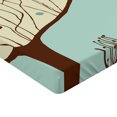 thumbnail image 2 of Ambesonne Cartoon Fitted Sheet, Aqua Hand Drawn Tree, Twin XL Size, Multicolor, 2 of 3