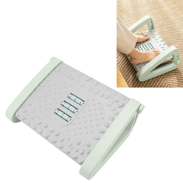 Footrest Under Desk, Adjustable Foot Rest With Massage Texture And Roller, Ergonomic Foot Rest At Work Office, Promote Leg Circulation, Relieve Leg Pressure