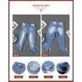 thumbnail image 7 of Chase Secret Women's Ripped Boyfriend Straight Jeans Hole Denim Jeans Petite, 7 of 7