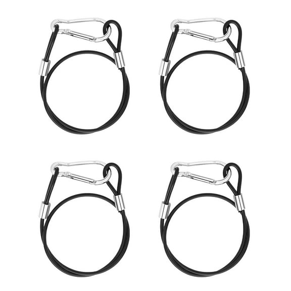 4pcs Coated Steel Cables with Hooks Weatherproof Ropes for Bird Feeders & Garden Decor