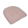 thumbnail image 2 of Pinstripe U-Shaped Memory Foam Chair Pad Burgundy 4-Pack, 2 of 6