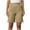 Khaki, variant on THDHVS Shorts for Women, Womens Shorts Casual,Women's Fashion Solid Color High Waist Elastic Waist Pockets Shorts