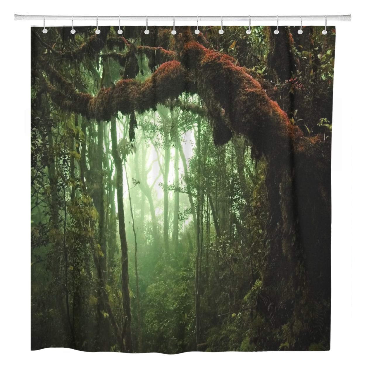 ATABIE Brown Jungle Tropical Rain Forest Green Tropic Rainforest Deep