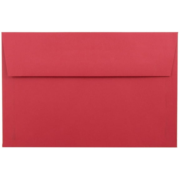 JAM Paper A9 Envelopes, 5 3/4 x 8 3/4, Red, 50 per Pack