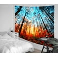 thumbnail image 3 of EpicGadget Fall Forest Large Tapestry Wall Hanging Art Sunset Nature Landscape Wall Hanging Autumn Forest Trippy Tapestry Yellow Trees Tapestries Beach Blanket Bedroom Living Room Dorm Decorations, 3 of 5