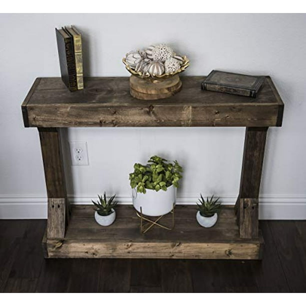 Del Hutson Designs Small Barb Console Entry Sofa Table Rustic