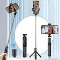 thumbnail image 2 of Palo de Selfie con Luz de Relleno, Soporte para Transmisión en Vivo, Trípode Plegable, Bluetooth, Telescópico Largo, Accesorios para Teléfonos Móviles, 2 of 5