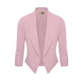 thumbnail image 2 of Hybrid & Company Womens Casual Work Office Open Front Blazer Jacket with Removable Shoulder Pads Made in USA, 2 of 4