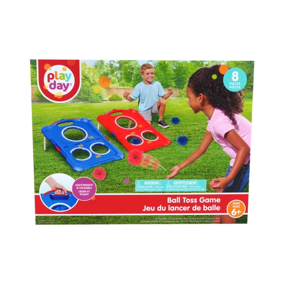 PD Play Day Ball Toss Game, Includes 2 Targets and 6 Balls, Age Suitable for 6 and up
